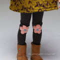 Wholesale Winter Baby Girl Skinny Tight Warm Spotted Pnanelled Pants